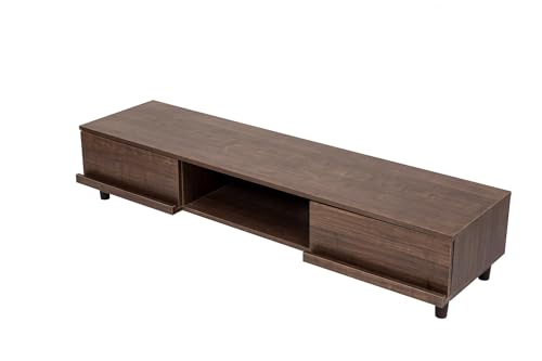 Iris Ohyama, Lowboard, Fernsehtisch, TV-Bank, TV-Halterung für bis zu 65-Zoll-Bildschirme, 4 Regale, Kabelauslass, Zeitgenössisch, Schlafzimmer, Wohnzimmer - TV Cabinet BAB-150A - Braun Iris Ohyama, Lowboard, Fernsehtisch, TV-Bank, TV-Halterung für bis zu 65-Zoll-Bildschirme, 4 Regale, Kabelauslass, Zeitgenössisch, Schlafzimmer, Wohnzimmer - TV Cabinet BAB-150A - Braun von Iris Ohyama