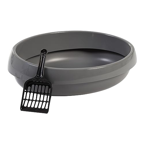 Iris Ohyama Katzenklo mit Schaufel, bis 4 kg, Grau, offen, ohne Deckel, Katzentoilette, hoher Rand, Für Katzen, Kätzchen, Toilet, Toilette, leicht reinigen, BPA-frei, Cat Litter Box, PNE-480 Iris Ohyama Katzenklo mit Schaufel, bis 4 kg, Grau, offen, ohne Deckel, Katzentoilette, hoher Rand, Für Katzen, Kätzchen, Toilet, Toilette, leicht reinigen, BPA-frei, Cat Litter Box, PNE-480 von Iris Ohyama