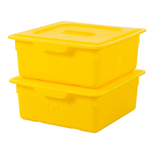 Iris Ohyama, Kunststoff-Aufbewahrungsbox für Kinder, 2er-Set, 10 l, BPA-frei -KDL-330 ? Gelb, stapelbar, Verschlussclips ? B33 x T31,5 x H13,5 cm Iris Ohyama, Kunststoff-Aufbewahrungsbox für Kinder, 2er-Set, 10 l, BPA-frei -KDL-330 ? Gelb, stapelbar, Verschlussclips ? B33 x T31,5 x H13,5 cm von Iris Ohyama