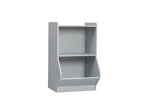 Iris Ohyama, Spielzeugregal, Kindermöbel, Bücherregal, Mehrfarbig, Zimmer, Kindergarten, Krippe, Vorschule - Kids Basic Shelf - KSB-2 - Grau von Iris Ohyama