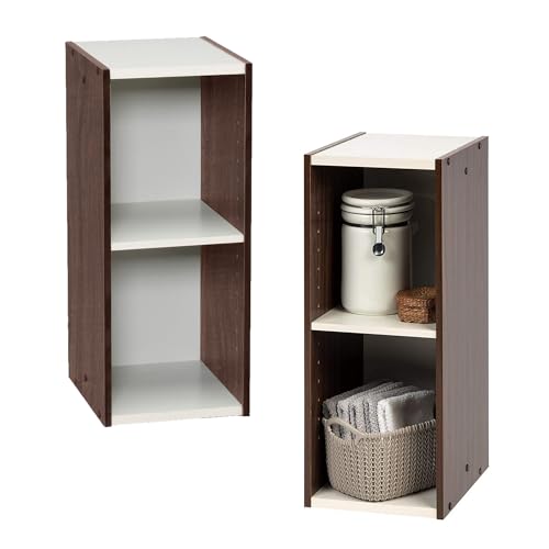 Iris Ohyama Platzsparendes Regal, 2 Ebenen, Braun, Verstellbar, Multifunktional, Modular, Für Wohnzimmer, Homeoffice, Schlafzimmer, Organisation, Bücher, CD, Dekor, Einfache Montage, UB-6025 Iris Ohyama Platzsparendes Regal, 2 Ebenen, Braun, Verstellbar, Multifunktional, Modular, Für Wohnzimmer, Homeoffice, Schlafzimmer, Organisation, Bücher, CD, Dekor, Einfache Montage, UB-6025 von Iris Ohyama