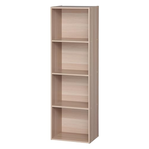 Iris Ohyama, Möbel, 4 Regalböden zur Aufbewahrung im Büro, Bibliothek, Stabil, Großes Fassungsvermögen, Multifunktional, Stabil, Schlafzimmer, Wohnzimmer - Office Basic Rack CX-4FN - Hellbraun von Iris Ohyama