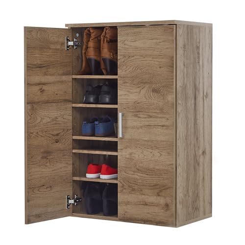 Iris Ohyama, Möbel, Regal, Schrank, Schuhorganizer, 6 Compartments, Modular, Kann 18 Paar enthalten, Flur, Schlafzimmer, Wohnzimmer, Büro - Shoe cabinet SR-6035-Aschbraun von Iris Ohyama