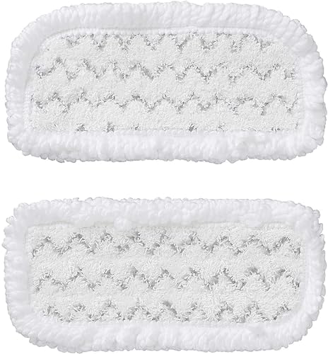 Woozoo, 2er-Set Schrubbpads, Nimmt Staub, Haare & Tierhaare auf, Polyester/Nylon, Von Hand waschbar, Für Electric Mop IC-M01 - Scrub Pad MC-P01 - Weiß von Iris Ohyama