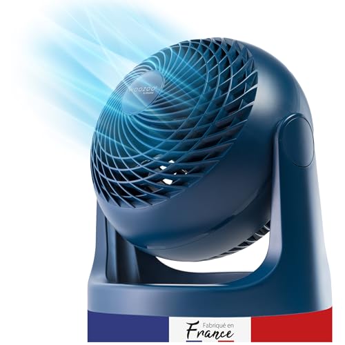 Iris Ohyama Woozoo, 23m², Ventilator, Blau, 3 Geschwindigkeiten, leise, Table Fan, Tischventilator, Lüfter, Bodenventilator, tragbarer, Portable, Cooling, Desk Fan, PCF-HE18 von Iris Ohyama