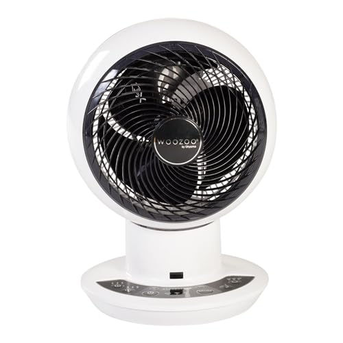 Iris Ohyama Woozoo, 54㎡, Ventilator, Weiß, 10 Geschwindigkeiten, Fernsteuerung, Oszillierend, leise, Table Fan, Tischventilator, Lüfter, Bodenventilator, Standventilator, Portable, DC Jet, PCF-SDC18T von Iris Ohyama