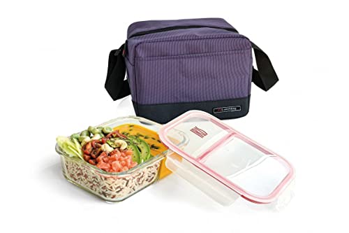 IRIS 8411398902012 LUNCHBAG REAL LILAS 3.5L (GLASS CONTAINER) ARRIVAL IN MARCH, 18/8 Stainless Steel von Iris Barcelona