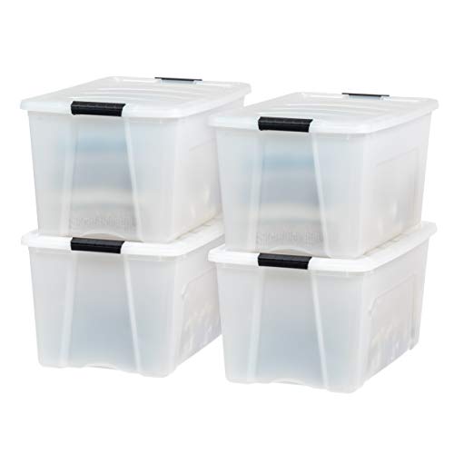IRIS TB Aufbewahrungsbehälter aus Kunststoff, Perle (Pearl), 72 Qt. -4 Pack, 4 von IRIS