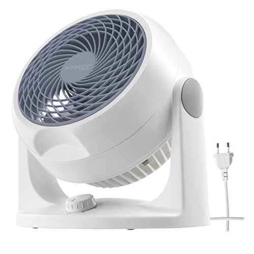 Woozoo, Leiser, leistungsstarker & tragbarer Tischventilator, 23m², Reichweite 12m, Vertikale Neigung, Zimmer - Woozoo PCF-HD18N - Weiß von Iris Ohyama