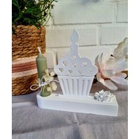 Raysin Kerzenständer ~ Geschenk Geburtstag Mitbringsel Cupcake von IrisBastelecke