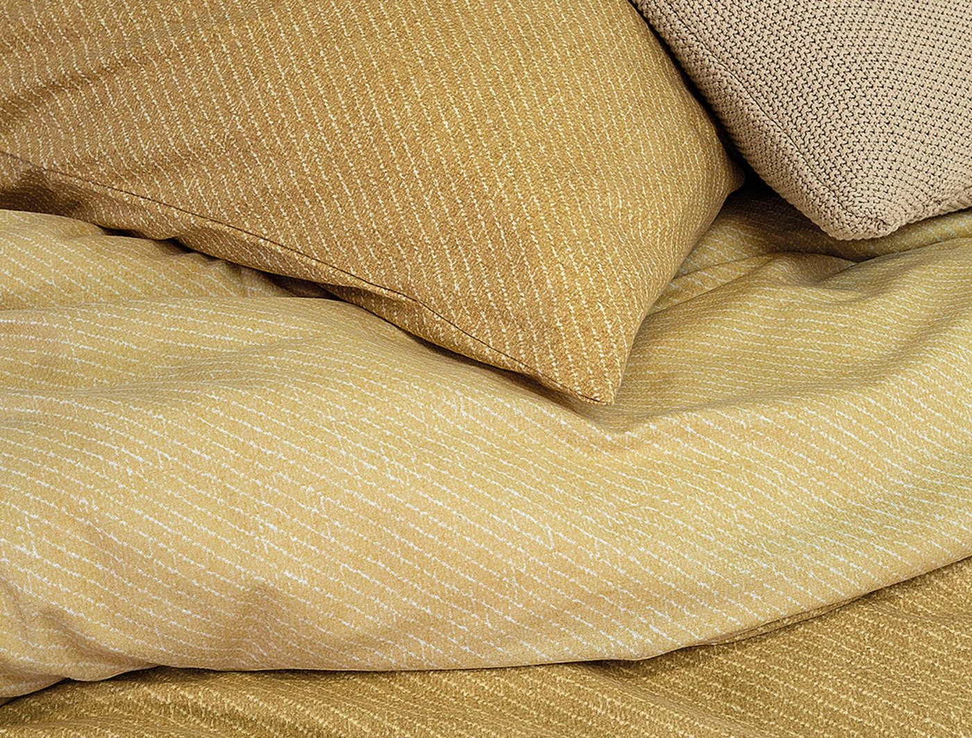 Irisette Bettwäsche Edel-Feinbiber Koala 155 x 200 cm gold, Bettbezug Kopfkissenbezug Set kuschelig weich hochwertig von Irisette