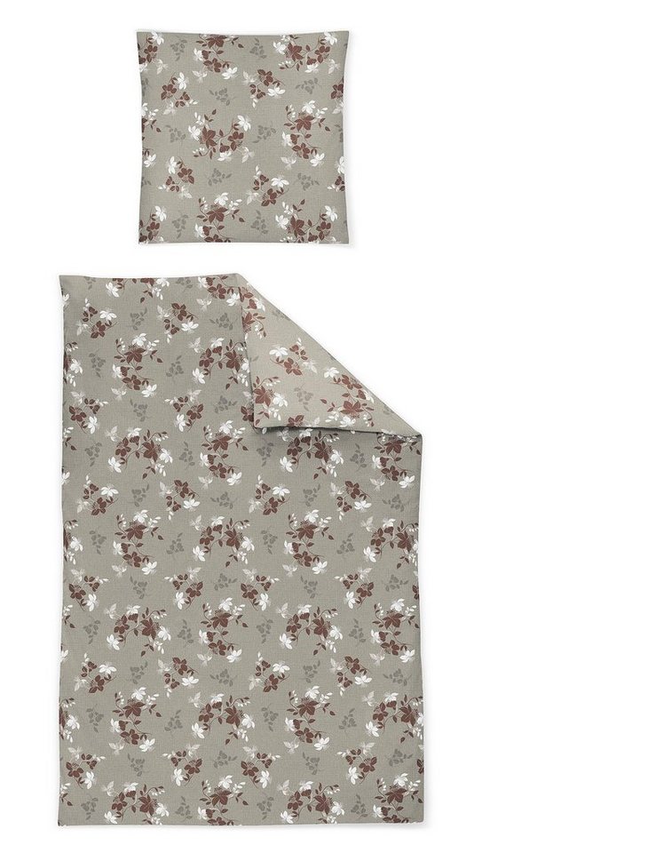 Irisette Bettwäsche Edel-Flanell Alpaka 155 x 200 cm terra, Bettbezug Kopfkissenbezug Set kuschelig weich hochwertig Irisette Bettwäsche Edel-Flanell Alpaka 155 x 200 cm terra, Bettbezug Kopfkissenbezug Set kuschelig weich hochwertig von Irisette