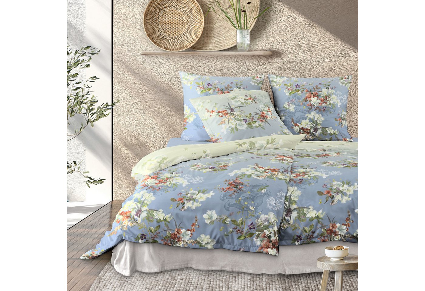 Irisette Bettwäsche Irisette Mako Satin Bettwäsche Wave 8522-20 blau Blumen 135x200, Mako Satin, 2 teilig, Verdeckter Qualitäts-Reißverschluss Irisette Bettwäsche Irisette Mako Satin Bettwäsche Wave 8522-20 blau Blumen 135x200, Mako Satin, 2 teilig, Verdeckter Qualitäts-Reißverschluss von Irisette