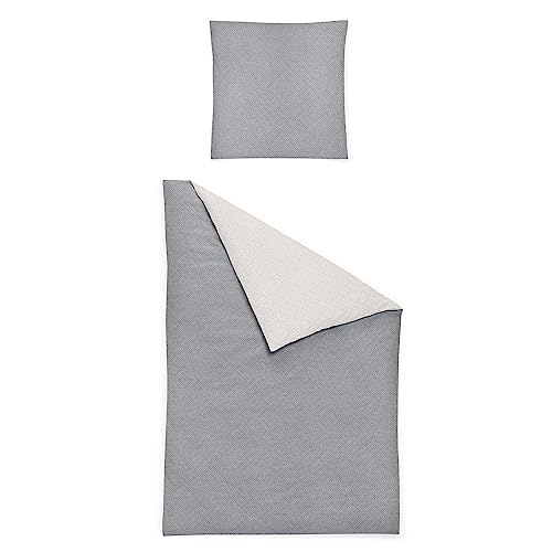 Irisette Edel-Feinbiber Bettwäsche Koala 8487 grau 1 Bettbezug 135 x 200 cm + 1 Kissenbezug 80 x 80 cm von Irisette