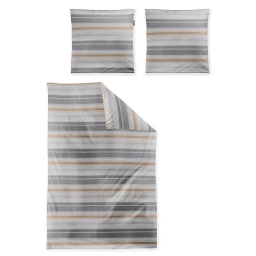 Irisette Edel-Feinbiber Bettwäsche Koala grau 8532 1 Bettbezug 135 x 200 cm + 1 Kissenbezug 80 x 80 cm von Irisette