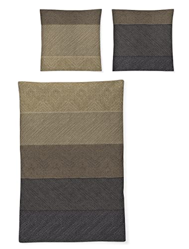 Irisette Edel-Feinbiber Bettwäsche Set Koala 8430 Honig 135 x 200 cm + 1 x Kissenbezug 80 x 80 cm von Irisette