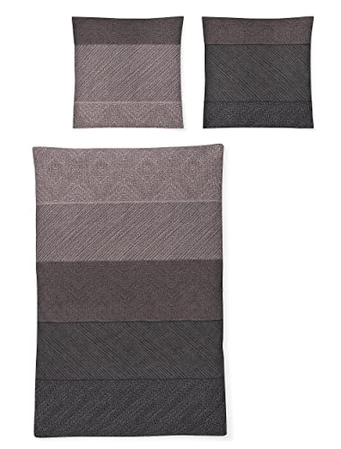 Irisette Edel-Feinbiber Bettwäsche Set Koala 8430 Mauve 135 x 200 cm + 1 x Kissenbezug 80 x 80 cm von Irisette