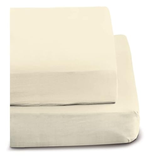 Irisette Interlock Spannbetttuch Neptun 0005 Natur 100 x 200 cm von Irisette