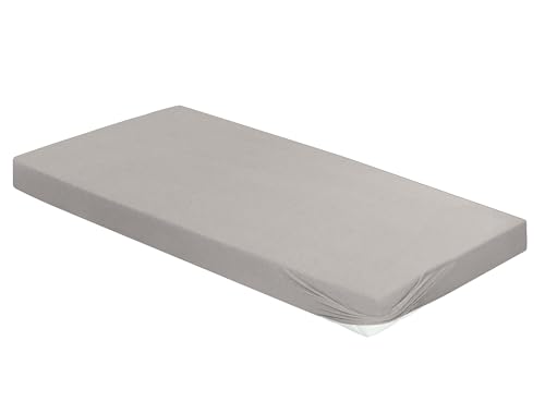 Irisette Kuschel-Jersey Spannbetttuch Vesuv 0012 Silber 100 x 200 cm 12-81 Silber von Irisette