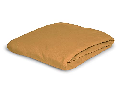 Irisette Kuschel-Jersey Spannbetttuch Vesuv-T 0012 Gold 100 x 200 cm 12-81 Gold von Irisette