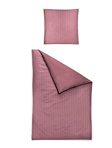 Irisette Mako Satin Bettwäsche 2 teilig Bettbezug 135 x 200 cm Kopfkissenbezug 80 x 80 cm Palma 8257-60 rosa von Irisette