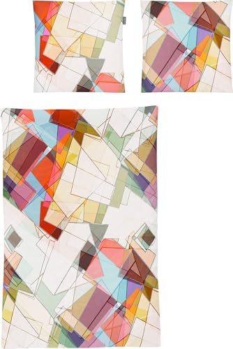 Irisette Bettwäsche Mako-Satin bunt Größe 1x 135x200 cm + 1x 80x80 cm von Irisette