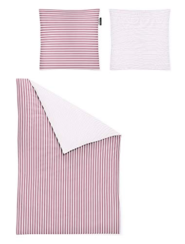 Irisette Essential Mako-Satin Bettwäsche Nora rosa, 1 Bettbezug 135 x 200 cm + 1 Kissenbezug 80 x 80 cm von Irisette Essential