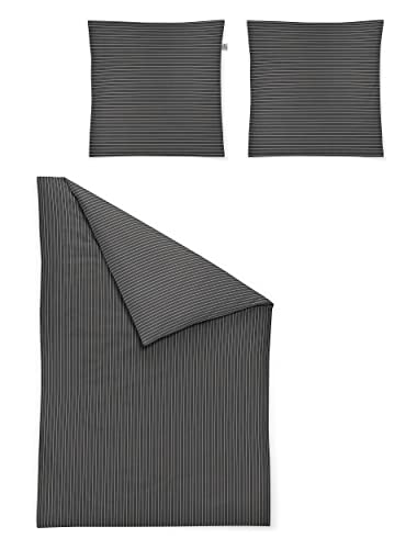 Irisette Mako-Satin Bettwäsche Set Verona 8303 grau 140 x 200 cm + 1 Kissenbezug 90x70 cm von Irisette