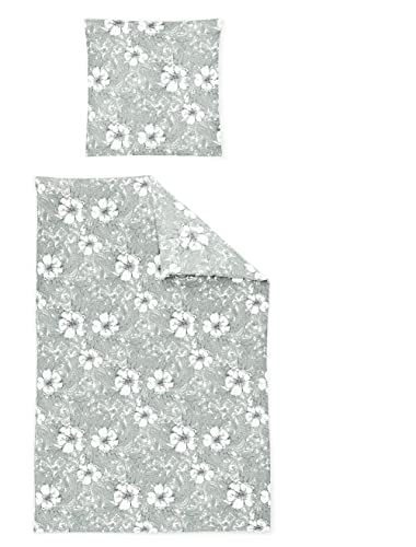 Irisette Mako Satin-Bettwäsche Sky 8459 | 30 Grün - 155 x 220 von Irisette