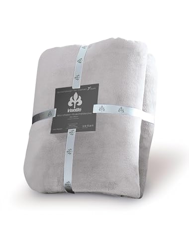 Irisette Microfaser Kuscheldecke Relax, hellgrau, Größe:150 x 200 cm von Irisette