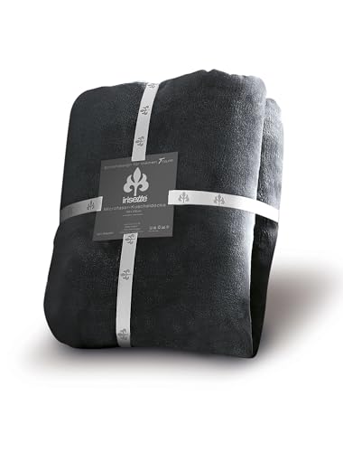 Irisette Microfaser Kuscheldecke Uni Castel 8900 Gr??e 150x200 cm Farbe anthra-11 von Irisette