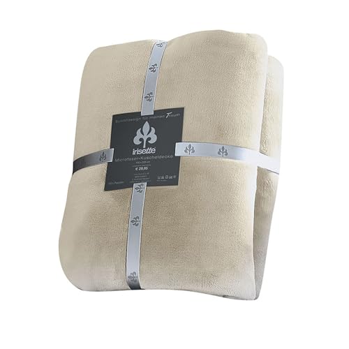 Irisette Microfaser Relax Kuscheldecke, Sand, Größe:150 x 200 cm von Irisette