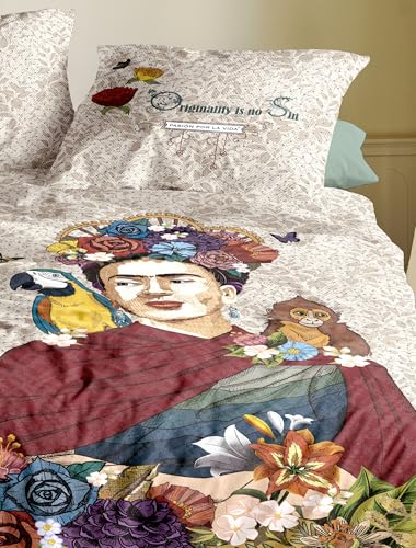 Irisette Satin-Bettwäsche | Bettbezug 140 x 200 cm | Kopfkissenbezug 70 x 90 cm | Modell: Frida Kahlo von Irisette