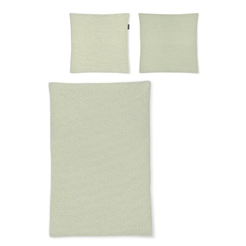 Irisette Seersucker Bettwäsche Easy Granby grün, 1 Bettbezug 155 x 220 cm + 1 Kissenbezug 80 x 80 cm von Irisette