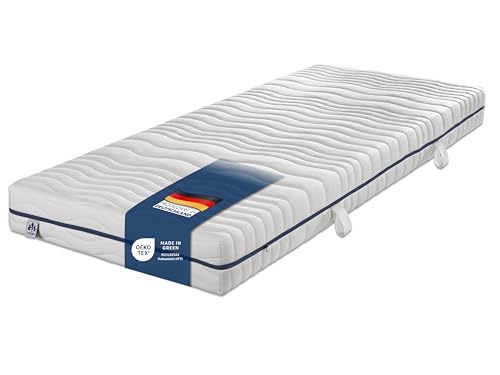 Irisette Stella orthopädische 7-Zonen Kaltschaummatratze, Härtegrad 5 (extra fest), 90 x 200 cm, Öko-Tex Zertifiziert, produziert in Deutschland von Irisette