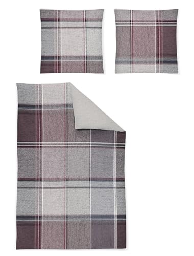Irisette Zobel Flausch Cotton Bettwäsche 135x200 Karo Wende Beere Natur 8877-80 Irisette Zobel Flausch Cotton Bettwäsche 135x200 Karo Wende Beere Natur 8877-80 von Irisette