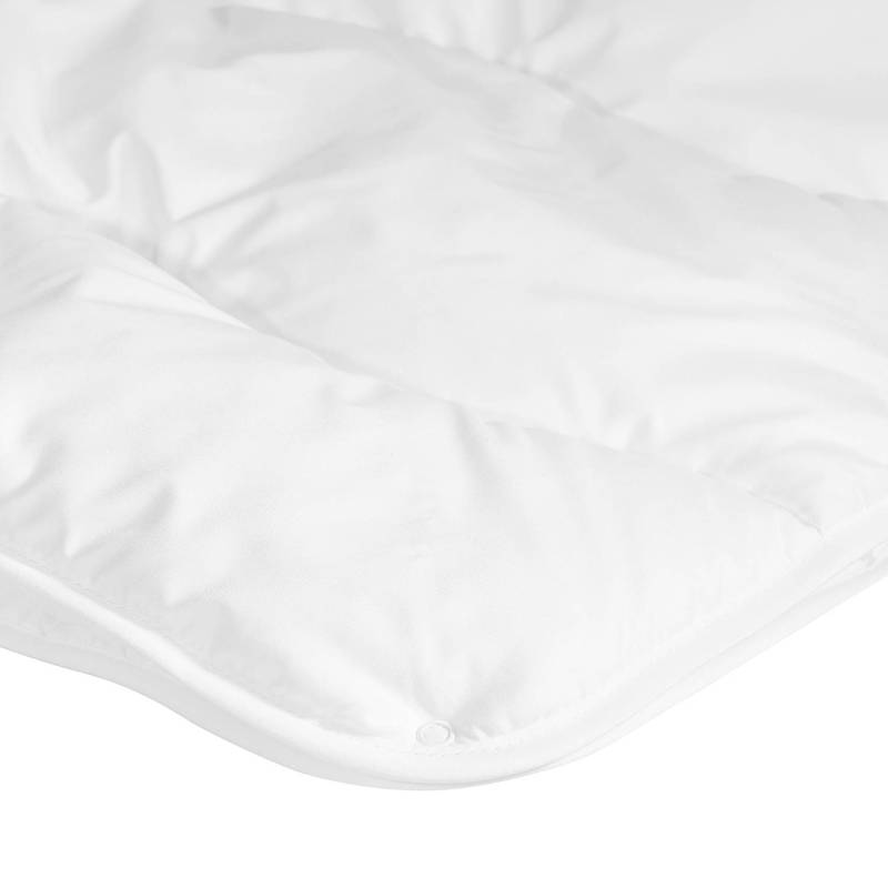 home24 4-Jahreszeiten-Steppbett Jette 155 x 200 cm Weiß Microfaser von home24