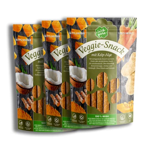 Irish Pure Veggie Snack Bundle Hundesnacks | 3 x 150g Veggie Sticks | Training Hund | Getreidefrei | Hunde Belohnung | 100% Natürlicher Snack | Hundeleckerli | Gesunder Hundesnack | Kausnack | Premium Irish Pure Veggie Snack Bundle Hundesnacks | 3 x 150g Veggie Sticks | Training Hund | Getreidefrei | Hunde Belohnung | 100% Natürlicher Snack | Hundeleckerli | Gesunder Hundesnack | Kausnack | Premium von Irish Pure