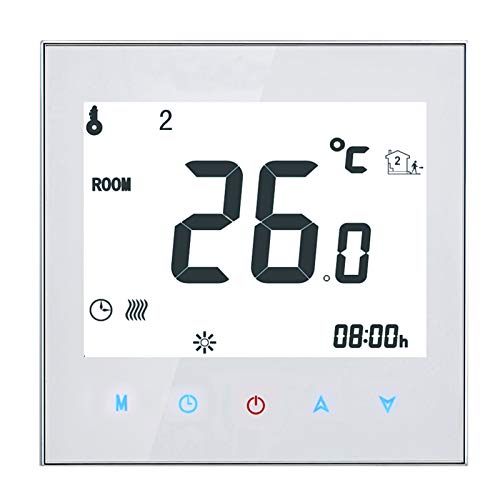 Irishom 16A 95-240 V Wöchentlich Programmierbares LCD-Display T-Touch-Bildschirm Elektrische Heizung Thermostat Raumtemperaturregler von Irishom