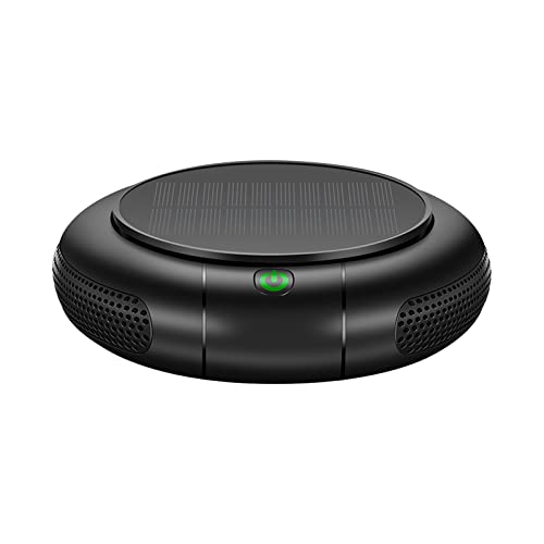 Irishom Auto Luftreiniger mit Solarpanel Ionisator Solarstromfilterreiniger mit 1200-mAh-Batterie für Allergiker von Irishom