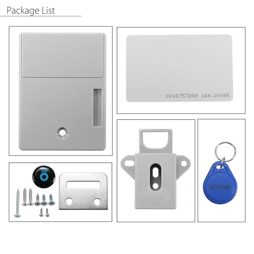 Irishom Batterie -IC -Kartensensor Schrankschublade Intelligent Smartlock DIY Invisible Hidde Digitales Schloss ohne Perforationsloch (Weiß) von Irishom