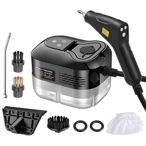 Irishom Handheld Multi-Surface with 6pcs Accessories Screen 6 Levels Adjustable 105℃/221℉ Deep Cleaning Steamer with Portable Handle 1200ml/40.5oz von Irishom