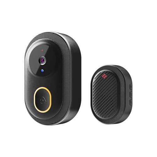 Irishom Smart Doorbell Ring Door Infrared Night Viewing WiFi Wireless Video Bell Rechargeable Video Intercom Doorbell Two-Way Audio Long Transmission Range for Villa Home Office von Irishom