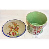 Blätter Und Blumen Besteck, Keramik Handbesteck, Besteck Handbemalt, Blumentopf, Übertopf, Töpferei Versandfertig von IritPottery