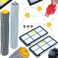 Zubehörset für iRobot Roomba 800 900 2x HEPA-Filter 3x 3-Arm-Bürsten 2x Gummiwalzen 1x Reinigungswerkzeugset von Irobot