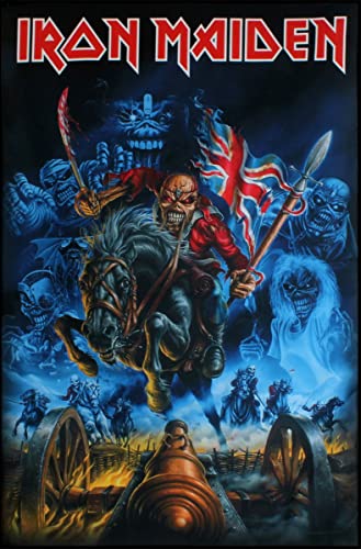 Iron Maiden Maiden England Textilflagge Schwarz von Iron Maiden