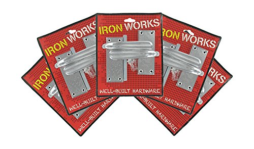 Eisen funktioniert 0095 4-Zoll Chrom Finish gerade Style Latch Viktorianische Tür Griffe (5 Paar) von Iron Works