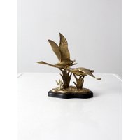 Vintage Fliegende Vogelskulptur Aus Messing von IronCharlie