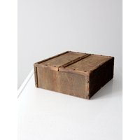 Vintage Holzkiste, Doppeltür Aufbewahrungsbox von IronCharlie