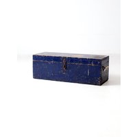 Vintage Werkzeugkasten, Blauer Holz-Handwerkerkasten von IronCharlie